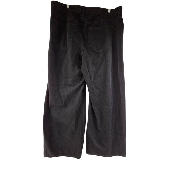Universal Thread Women's Mid-Rise Super Wide Leg Denim Jeans Black Size 17 - Picture 4 of 7